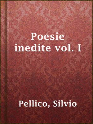 cover image of Poesie inedite vol. I